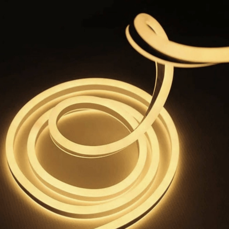 Metro Manguera Neon TIPO CLIP LED Blanco Cálido 3K 6W 110V Resistente Al Agua - Wattko